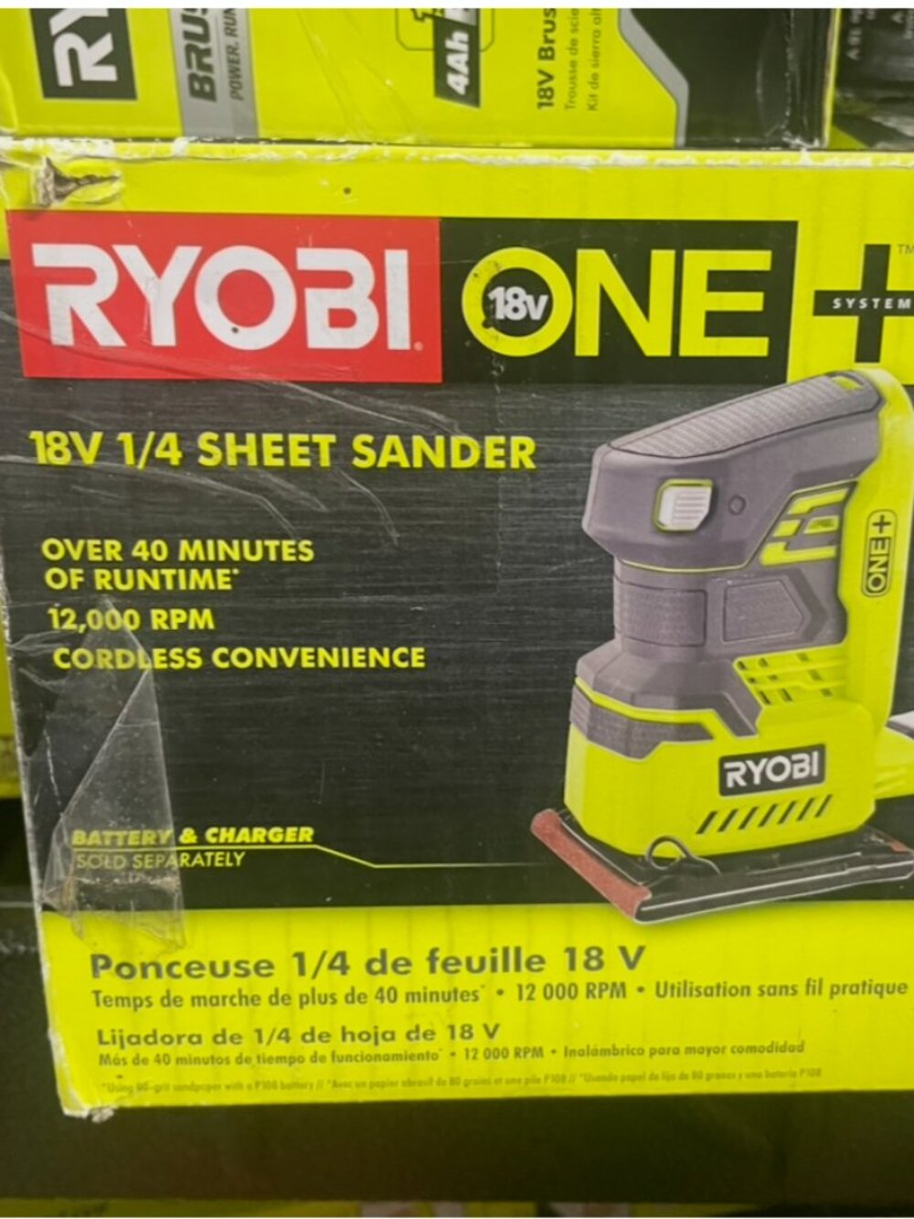 ONE+ 18V Cordless 1/4 Sheet Sander (Tool Only)